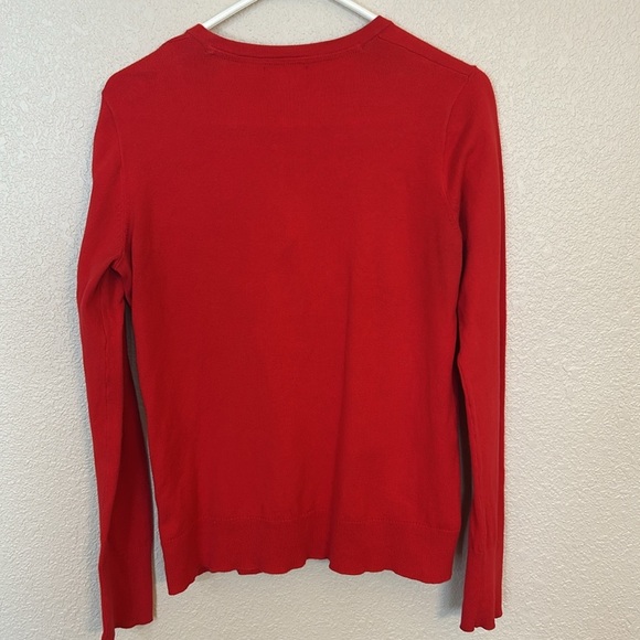 Women’s red Nautical button up cardigan size medium. - Picture 4 of 7